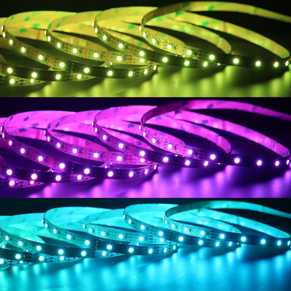 SK6812 RGB 3535SMD 60LEDS/M DC5V 8MM-Wide Digital Intelligent Addressable LED Strip Lights - 5m/16.4ft per roll SK6812 RGB 3535SMD 60LEDS/M DC5V 8MM-Wide Digital Intelligent Addressable LED Strip Lights - 5m/16.4ft per roll